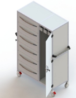 ARMARIO PARA CATETER COM GAVETAS – CL 300-100